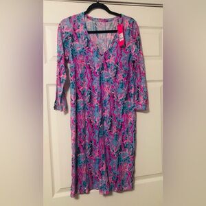 Vibrant Floral Long Sleeve Dress NWT Medium Dress